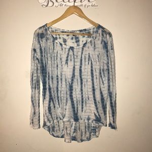 Guess Los Angeles NWOT blue white tie dye top XS